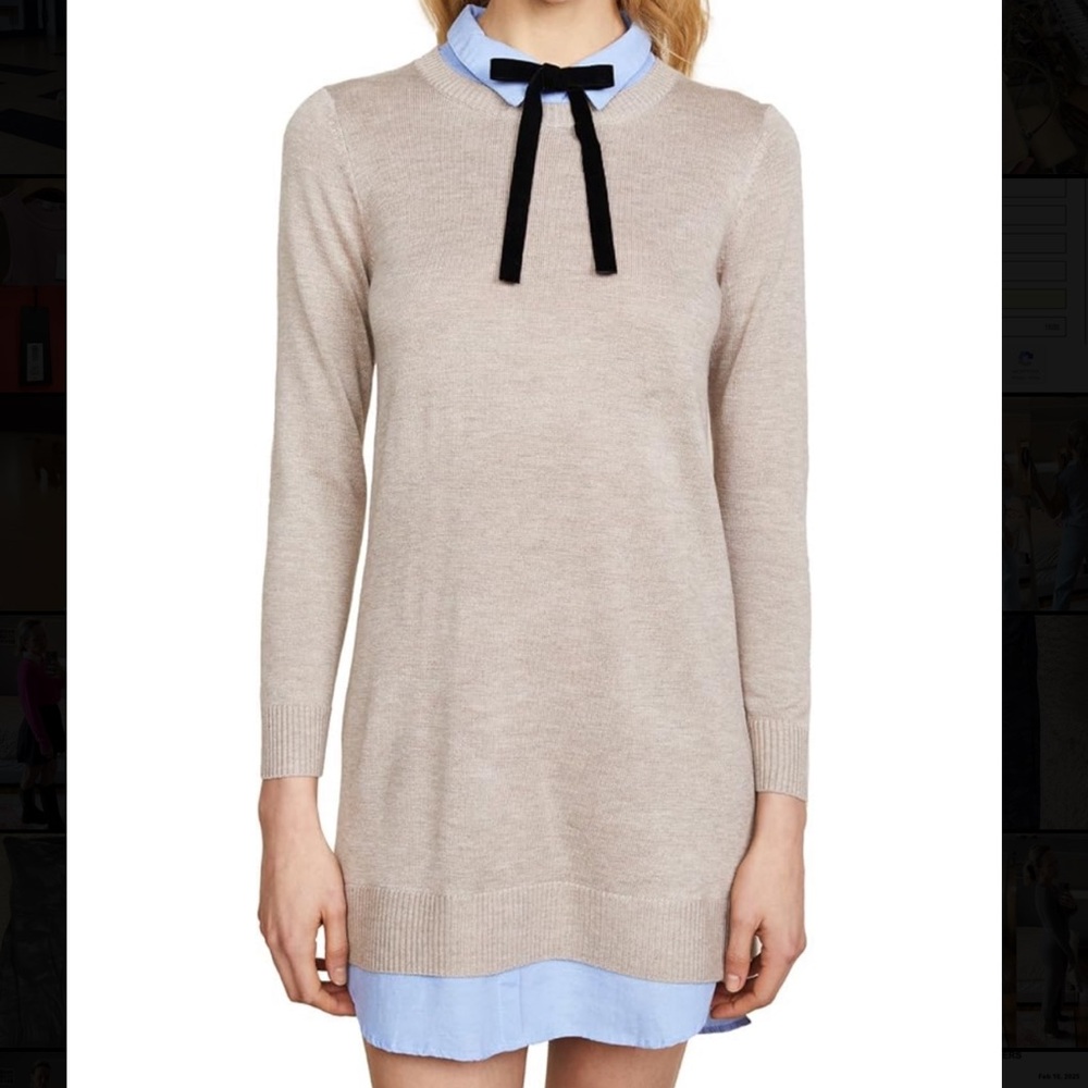 English Factory Shirt Combo Dress EUC S